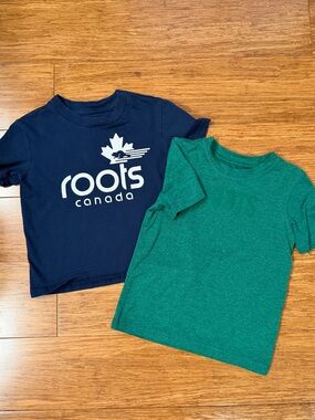 Roots Kids Short Sleeve Logo Tee - Navy